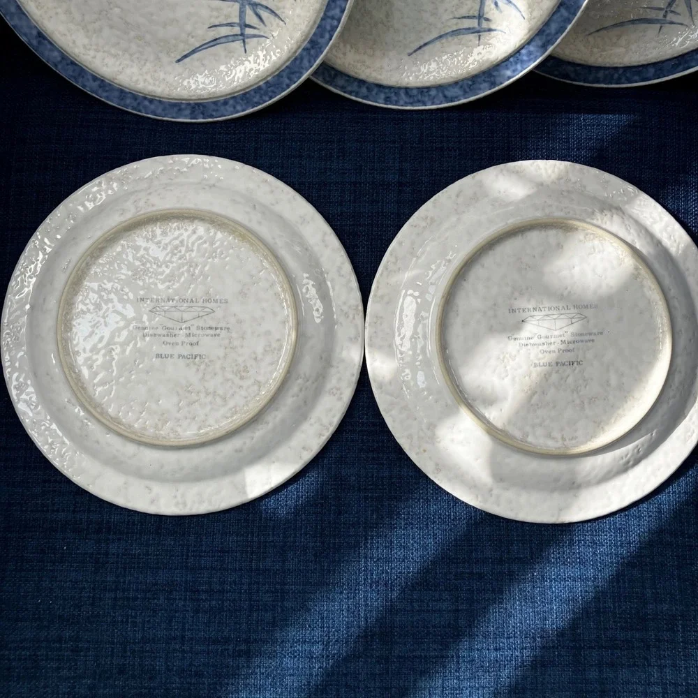 International Homes Salad Plates Blue Pacific 7.5